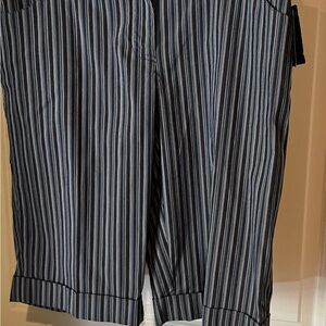 Alfani dressy Striped Blue and White Bermuda shorts. Wonderful quality!